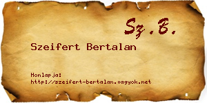 Szeifert Bertalan névjegykártya